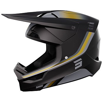 Шлем кроссовый SHOT FURIOUS AIM Black/Gold Matt