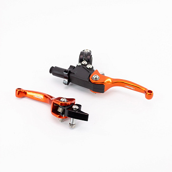 Рычаг (ручка) сцепления и тормоза (комплект) ASV rep. Orange 130/100 мм